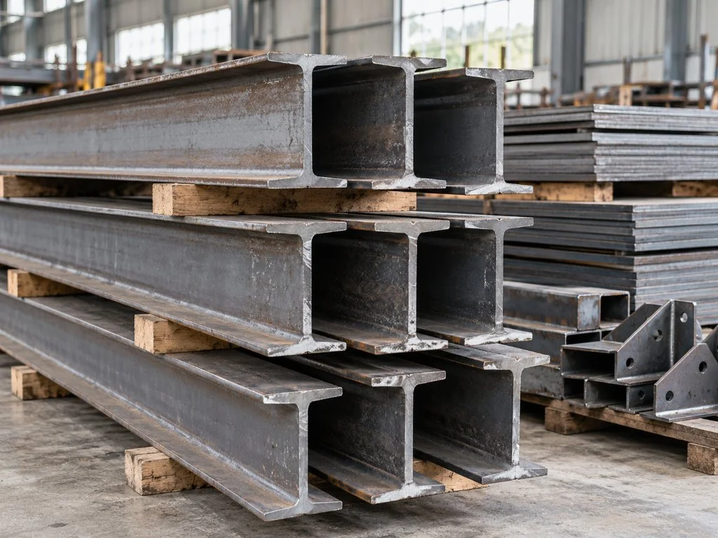 Aluminium offcuts and brass fittings in a scrap metal collection bin
